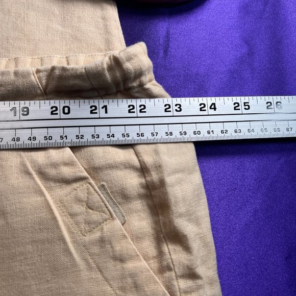 📌bridgewater Linen 6/8 Sun Yellow Pants with Pockets - Picture 7 of 14